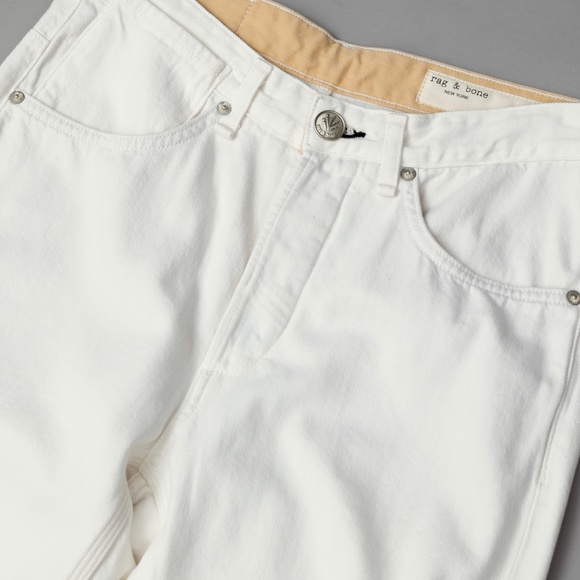 NWT Rag & Bone Off-White Mid-Rise Boyfriend Jean *SAMPLE* - Picture 4 of 7